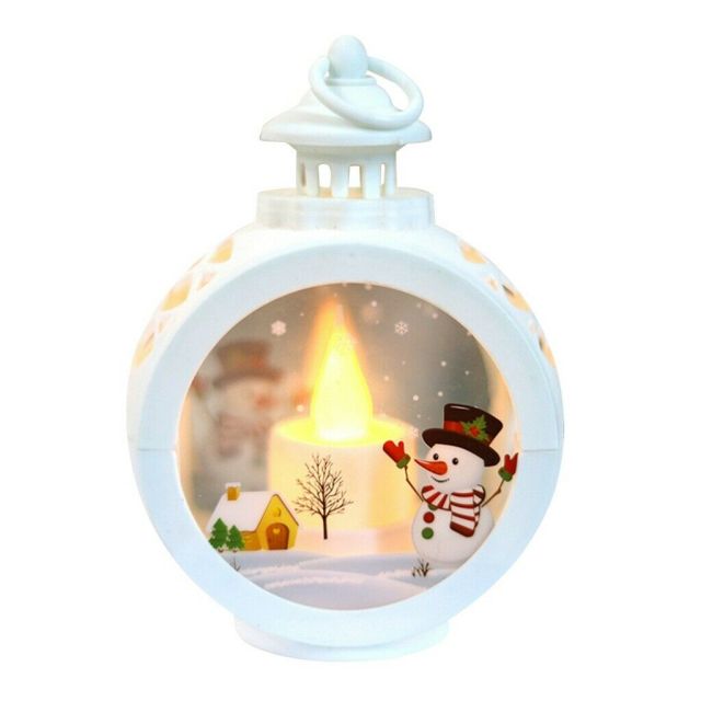 Colverro™ Glass LED Christmas Lantern with Snowman or Santa