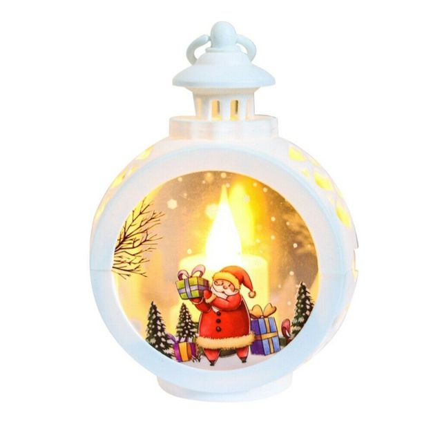 Colverro™ Glass LED Christmas Lantern with Snowman or Santa
