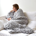 Colverro™ Handmade Chunky Knit Blanket with Ultra-Soft Texture