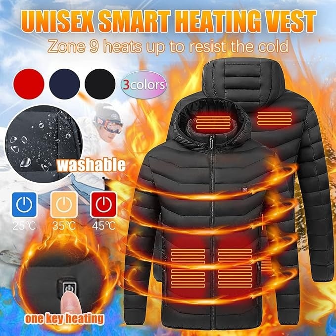 Colverro™ Heated Puffer Jacket with Hood and 9 Heat Zones