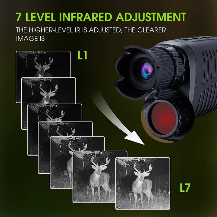 Colverro™ Compact Night Vision Monocular with 3x Optical Zoom and Infrared