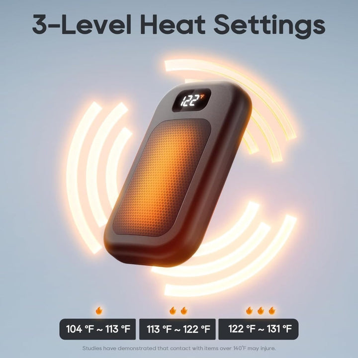Colverro™ Electric Hand Warmer with LED Display and 3 Heat Levels