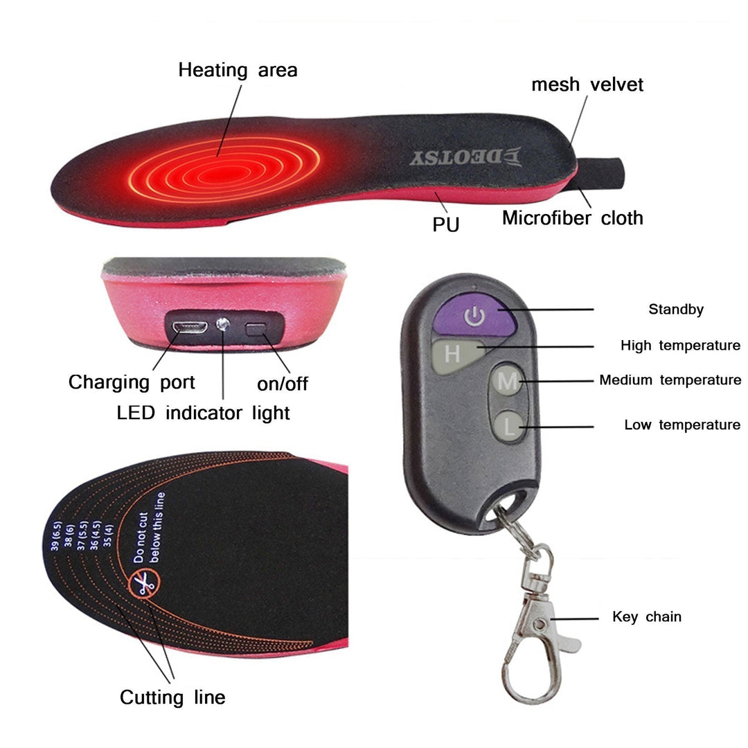 Colverro™ Rechargeable Heated Insoles, Up to 10 Hours of Heat