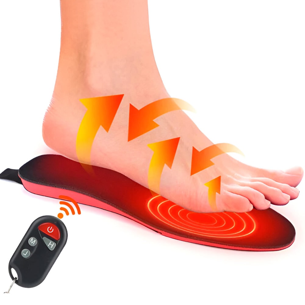 Colverro™ Rechargeable Heated Insoles with Remote Control and Arch Support