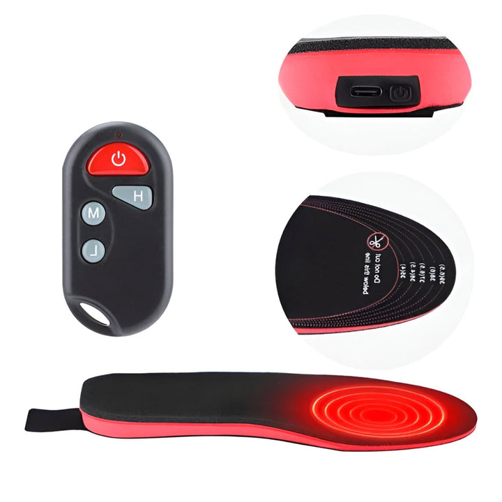 Colverro™ Rechargeable Heated Insoles with Remote Control and Arch Support