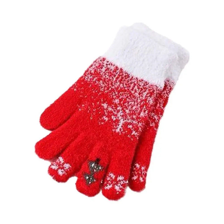 Colverro™ Festive Fleece-Lined Convertible Fingerless Knit Gloves