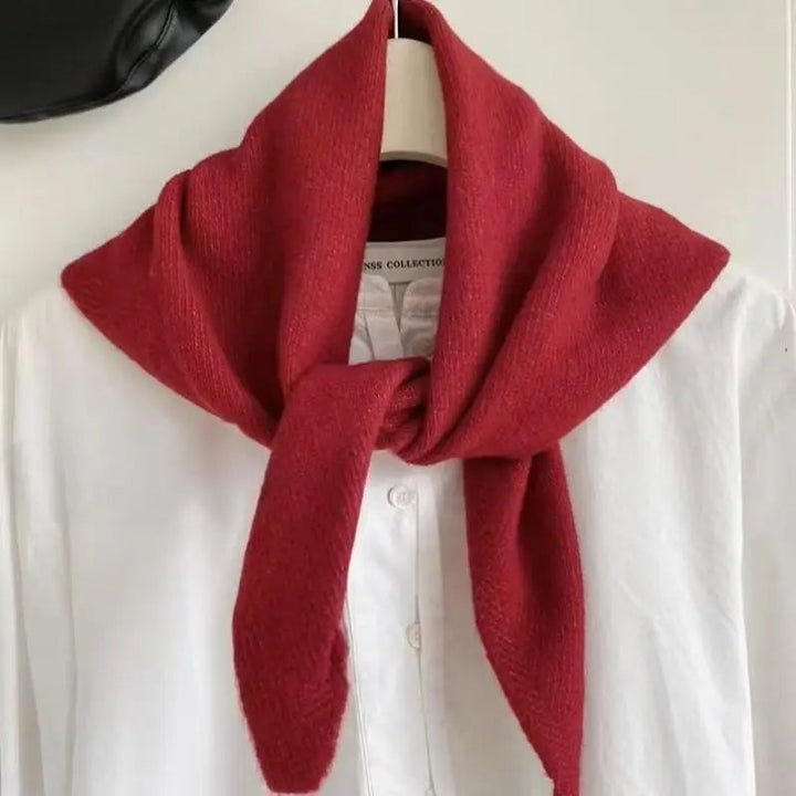 Colverro™ Korean-Style Triangle Knit Scarf for Women – Light &amp; Cozy
