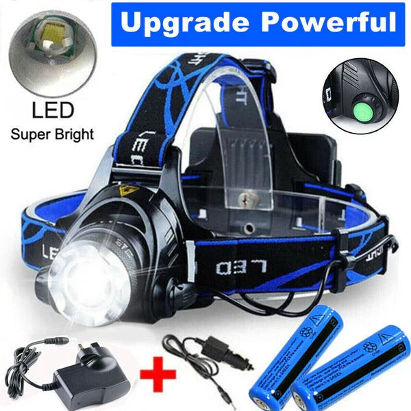 Colverro™ Rechargeable Zoomable LED Headlamp with SOS Mode