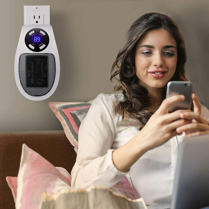 Colverro™ Plug-In Mini Space Heater with LED Display and Remote