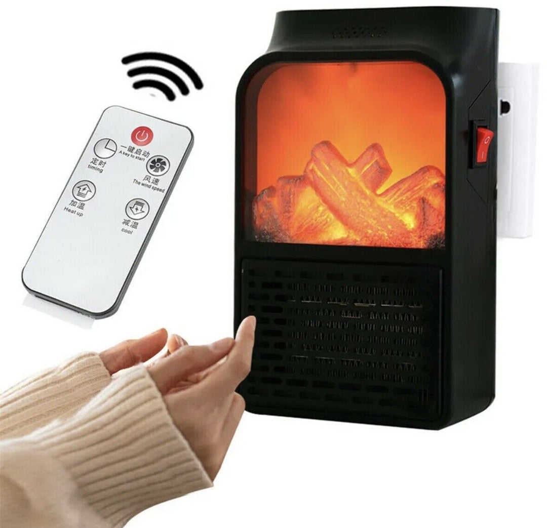 Colverro™ Plug-In Flame Effect Heater with Remote Control and Timer