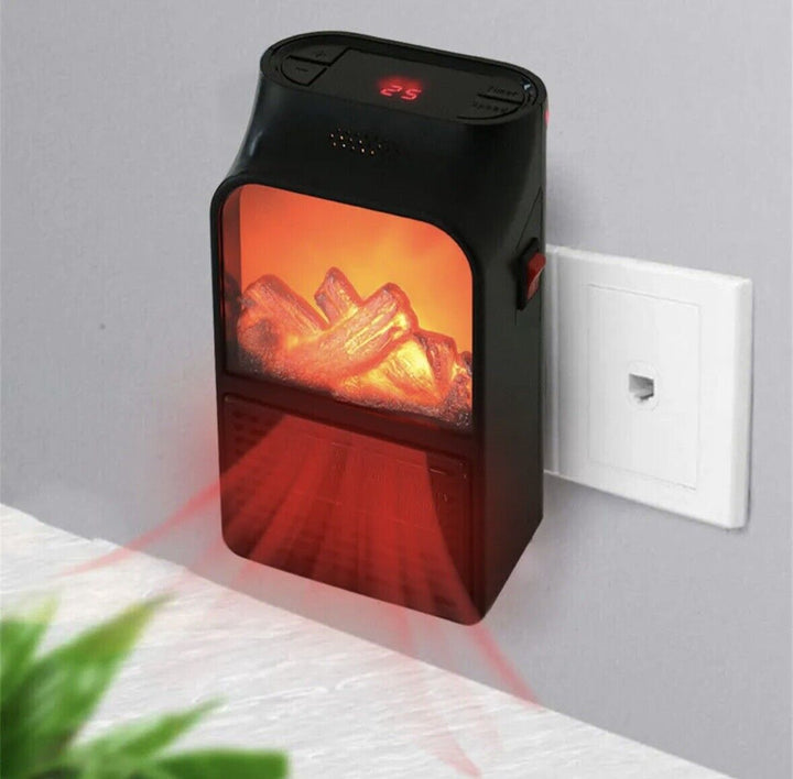 Colverro™ Plug-In Flame Effect Heater with Remote Control and Timer