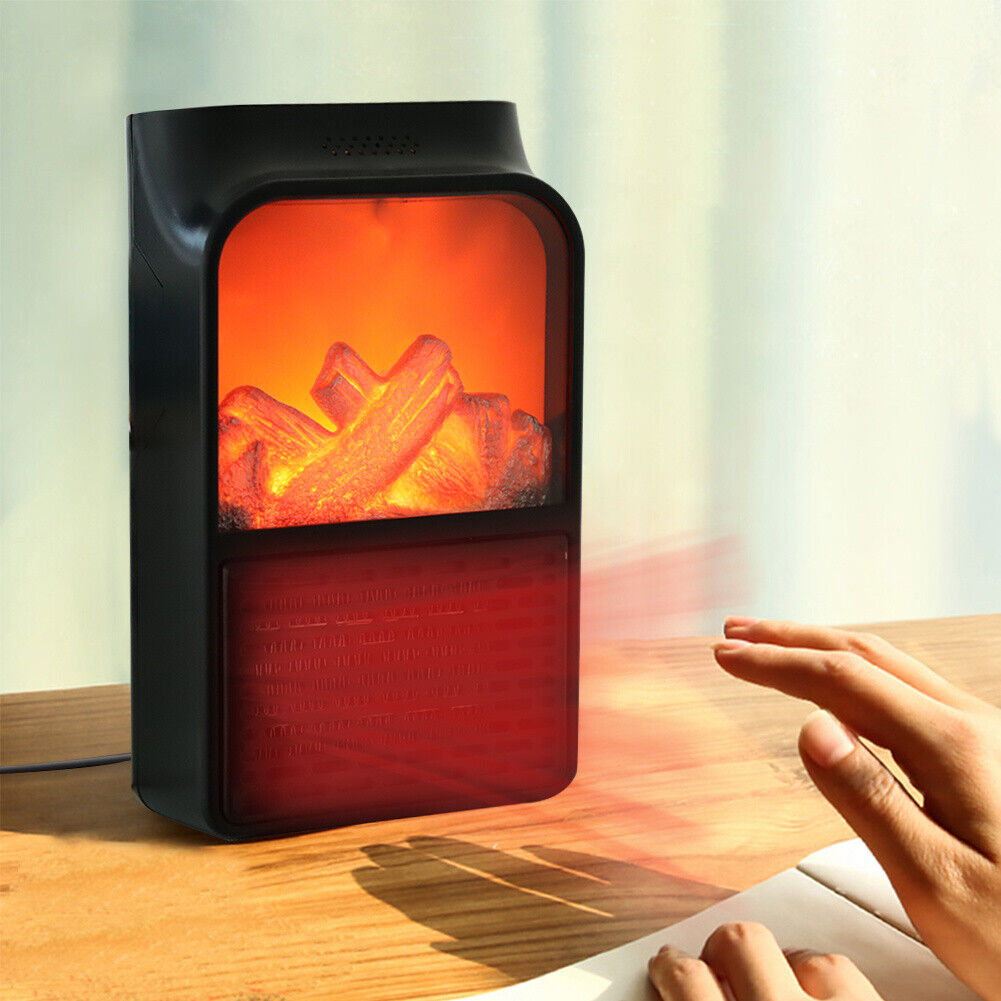 Colverro™ Plug-In Flame Effect Heater with Remote Control and Timer