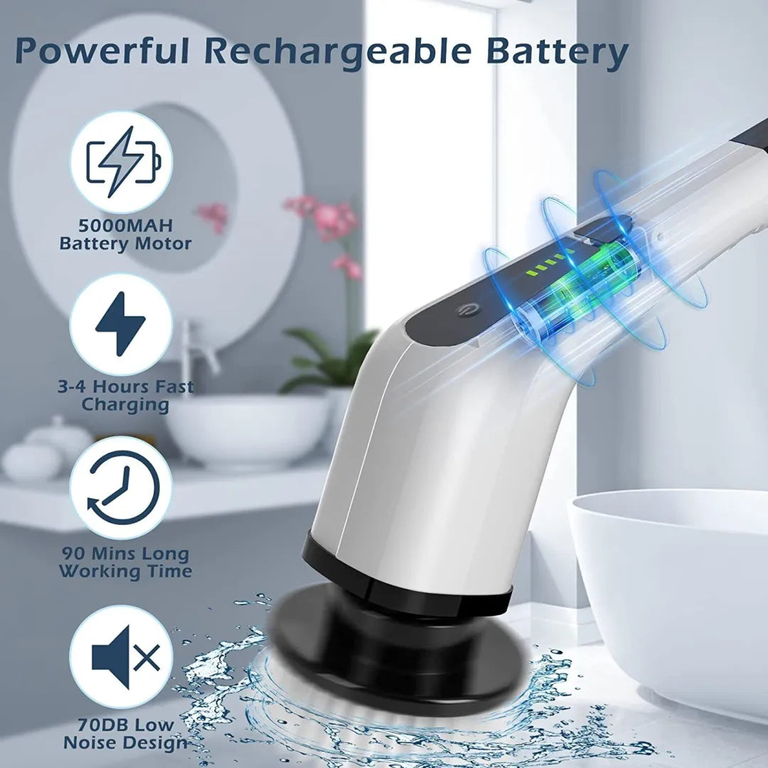 Colverro™ Cordless Electric Spin Scrubber with 7 Brush Heads