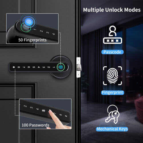 Colverro™ Smart Fingerprint Door Lock with App Control and Passcode