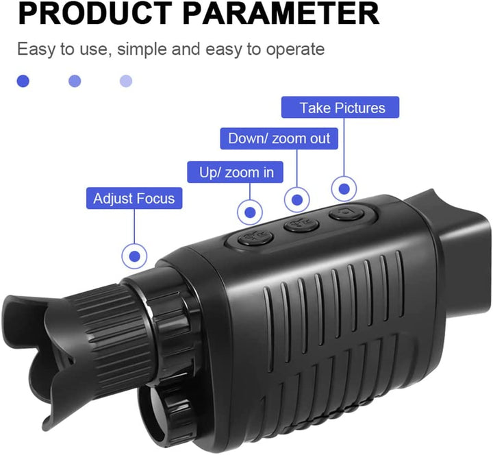 Colverro™ Compact Night Vision Monocular with 3x Optical Zoom and Infrared