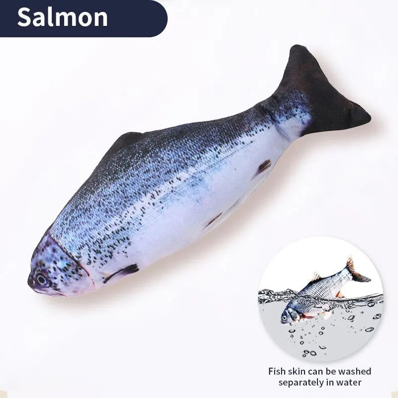 Colverro™ Flopping Fish Cat Toy, USB Rechargeable with Lifelike Wiggle