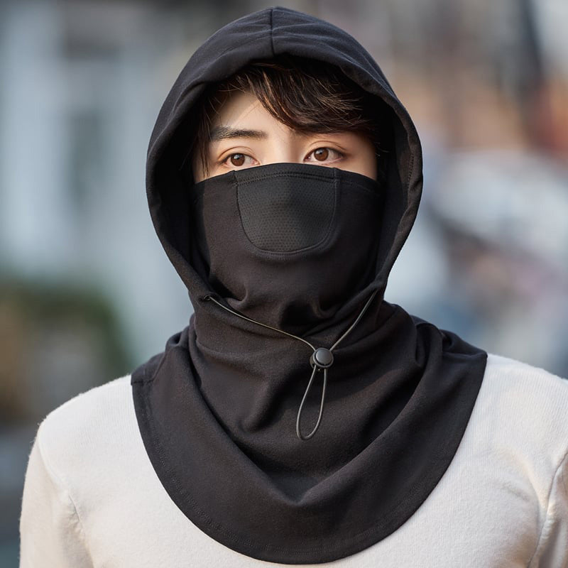 Colverro™ Hooded Cycling Face Mask with Built-In Neck Warmer