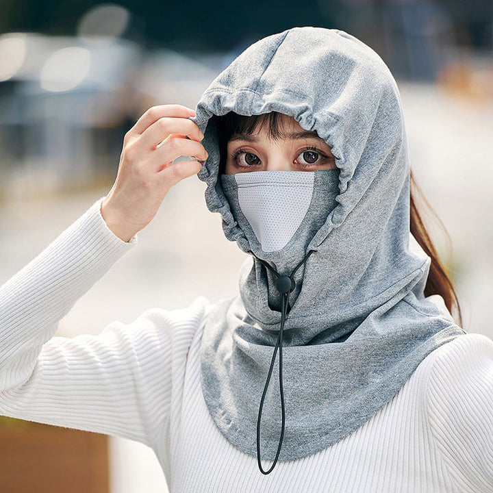 Colverro™ Hooded Cycling Face Mask with Built-In Neck Warmer