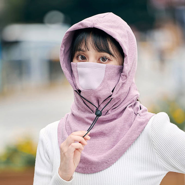 Colverro™ Hooded Cycling Face Mask with Built-In Neck Warmer