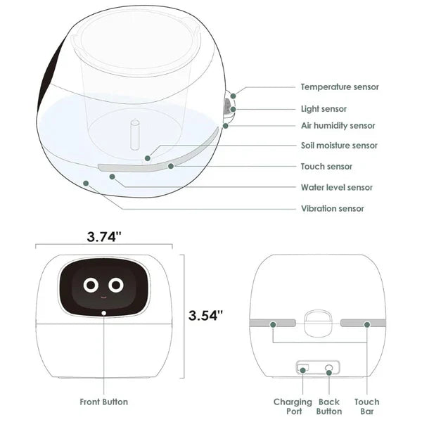 Colverro™ Smart Plant Pot with Self-Watering and Soil Monitoring