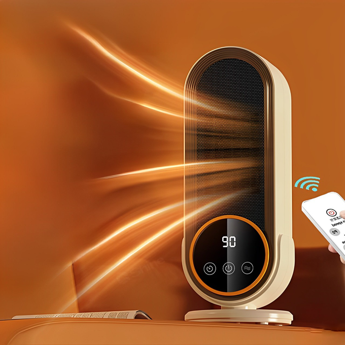 Colverro™ Mini Ceramic Space Heater with Remote, 500W/1200W