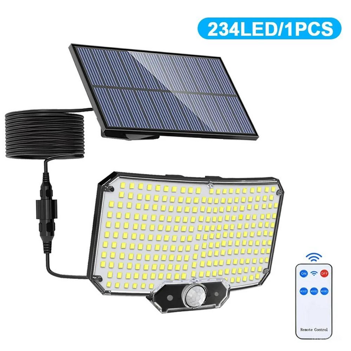 Colverro™ Solar Motion Sensor Flood Light with 234 LEDs and Remote Control