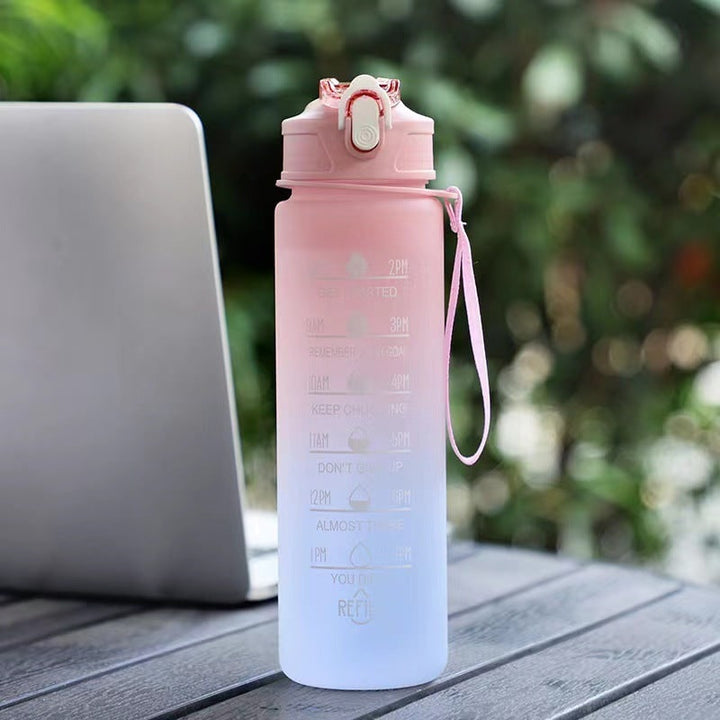 Colverro™ Motivational Water Bottle with Time Markers and Flip-Top Lid