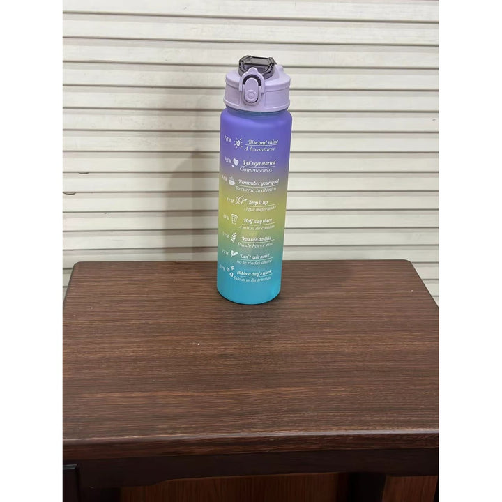 Colverro™ Motivational Water Bottle with Time Markers and Flip-Top Lid