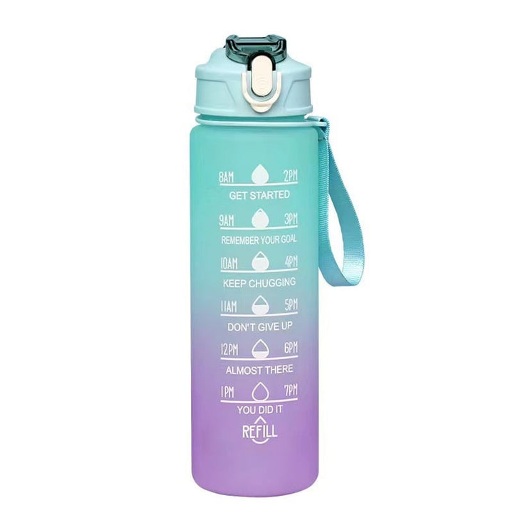 Colverro™ Motivational Water Bottle with Time Markers and Flip-Top Lid