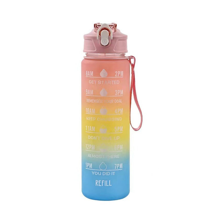 Colverro™ Motivational Water Bottle with Time Markers and Flip-Top Lid