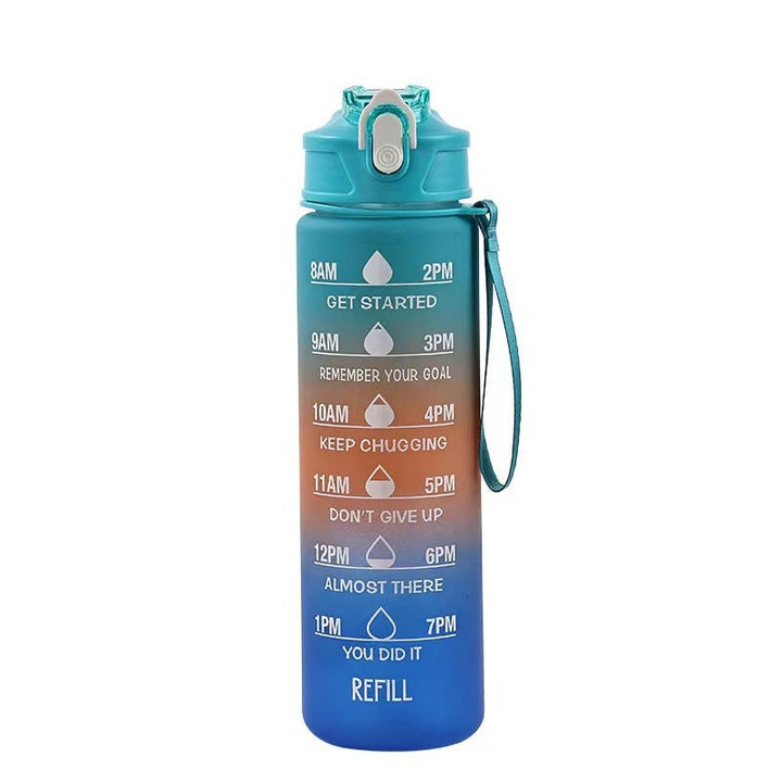 Colverro™ Motivational Water Bottle with Time Markers and Flip-Top Lid