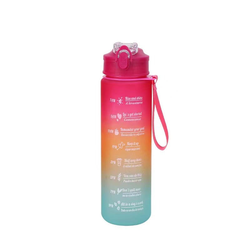 Colverro™ Motivational Water Bottle with Time Markers and Flip-Top Lid