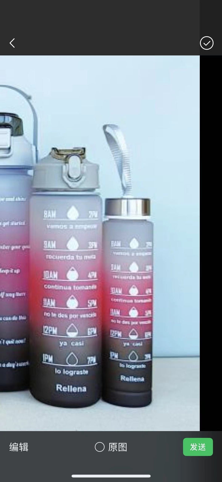 Colverro™ Motivational Water Bottle with Time Markers and Flip-Top Lid