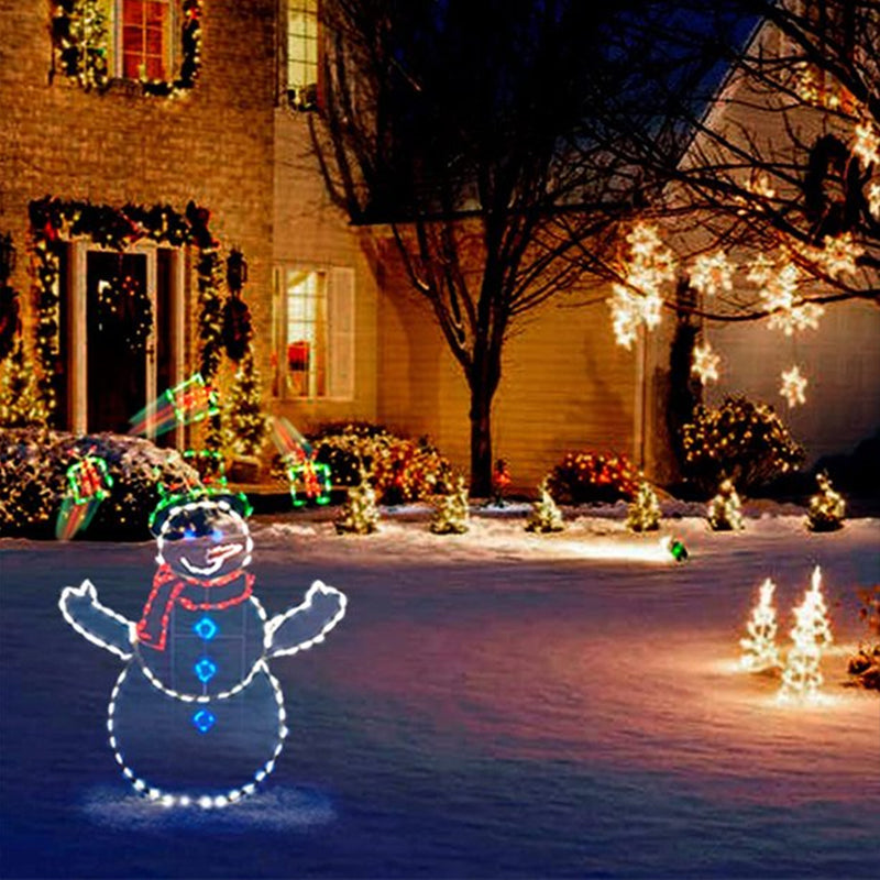 Colverro™ Animated Snowman and Penguin LED Light with Snowball Effect