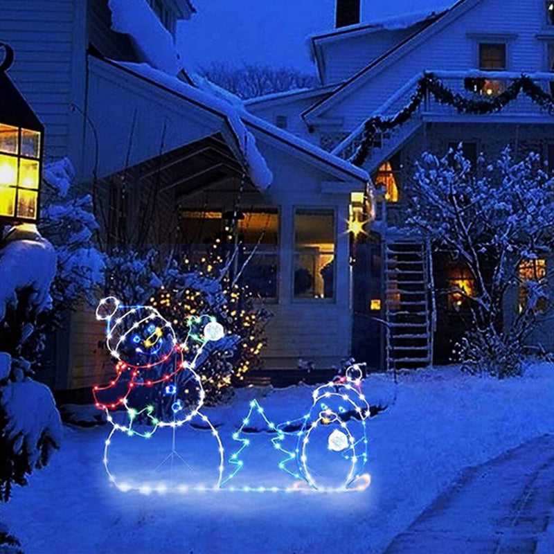 Colverro™ Animated Snowman and Penguin LED Light with Snowball Effect