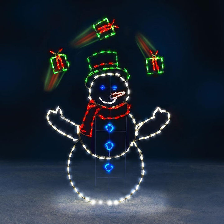 Colverro™ Animated Snowman and Penguin LED Light with Snowball Effect