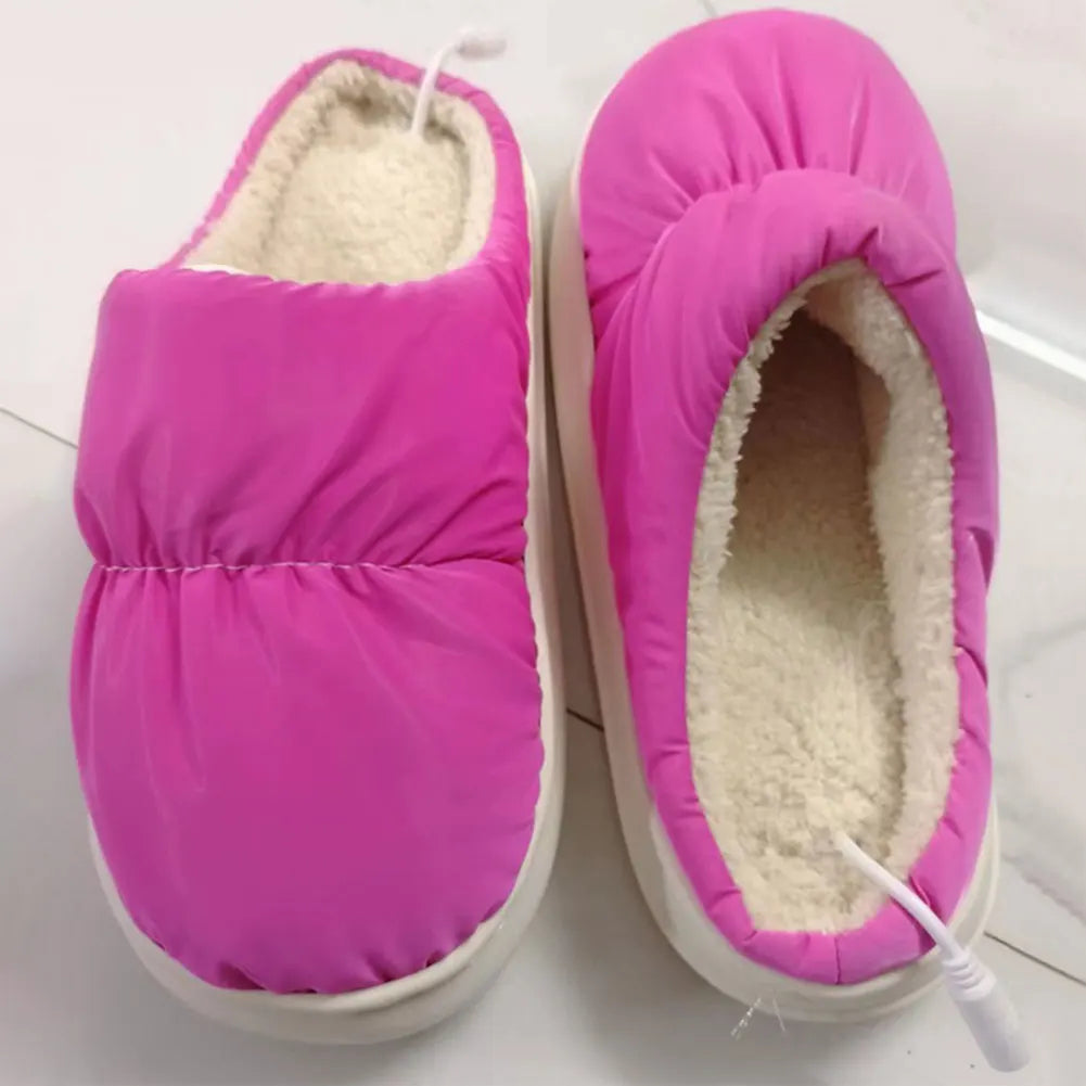 Colverro™ USB Heated Slippers with Soft Plush Lining for Cold Feet