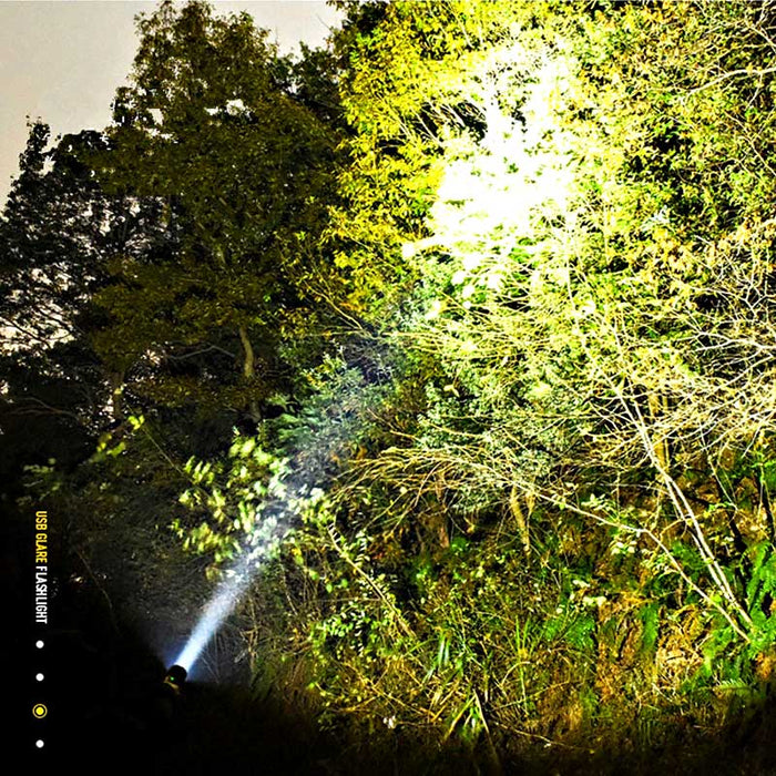 Colverro™ Rechargeable LED Flashlight with Zoom, Waterproof Aluminum Body