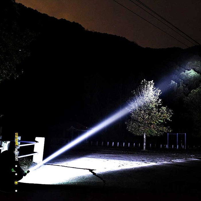 Colverro™ Rechargeable LED Flashlight with Zoom, Waterproof Aluminum Body