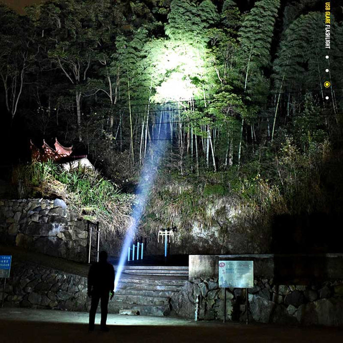 Colverro™ Rechargeable LED Flashlight with Zoom, Waterproof Aluminum Body
