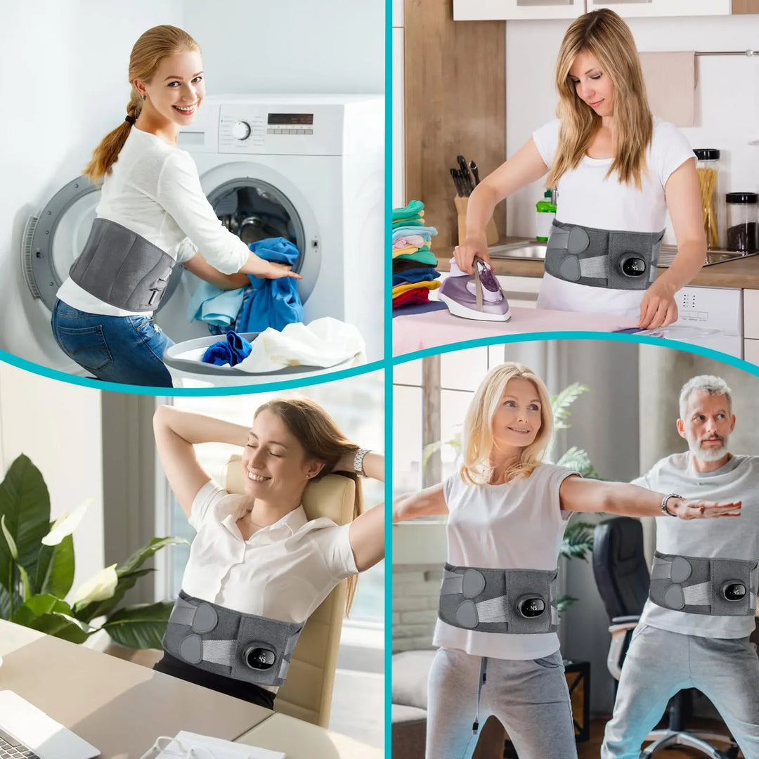 Colverro™ Cordless Heated Back Massager Belt with Red Light and Vibration