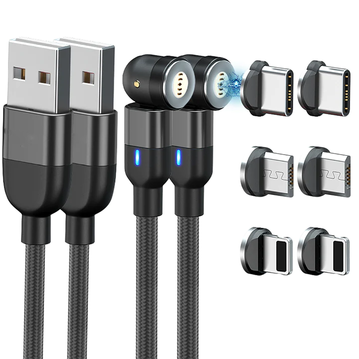 Colverro™ 3-in-1 Magnetic Charging Cable for iPhone, Android and USB-C