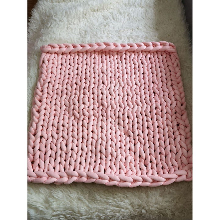 Colverro™ Hand-Woven Chunky Knit Throw Blanket with Braided Edges