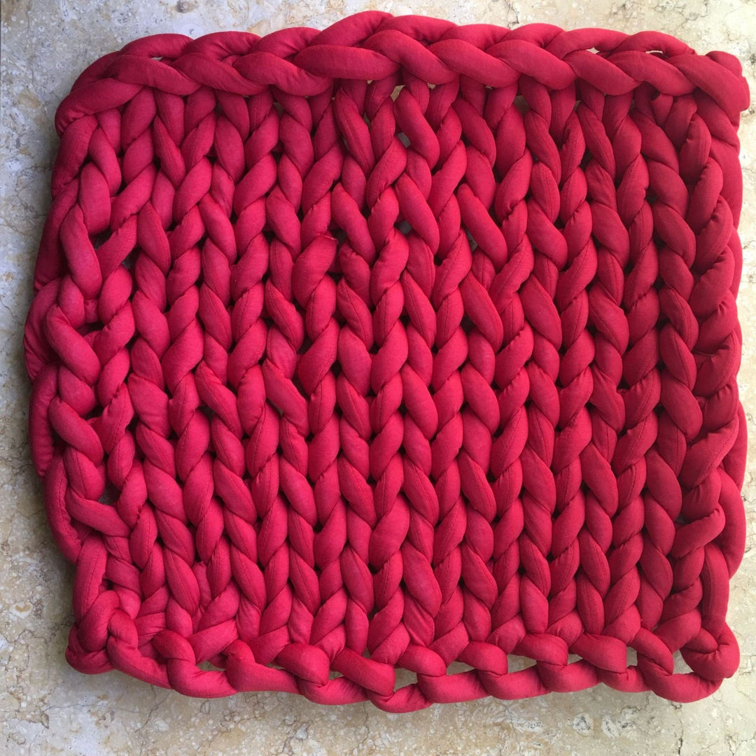 Colverro™ Hand-Woven Chunky Knit Throw Blanket with Braided Edges