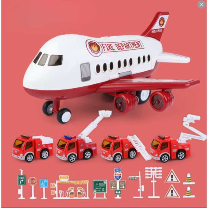 Colverro™ Toy Cargo Airplane Playset with Lights, Sounds and Die-Cast Cars