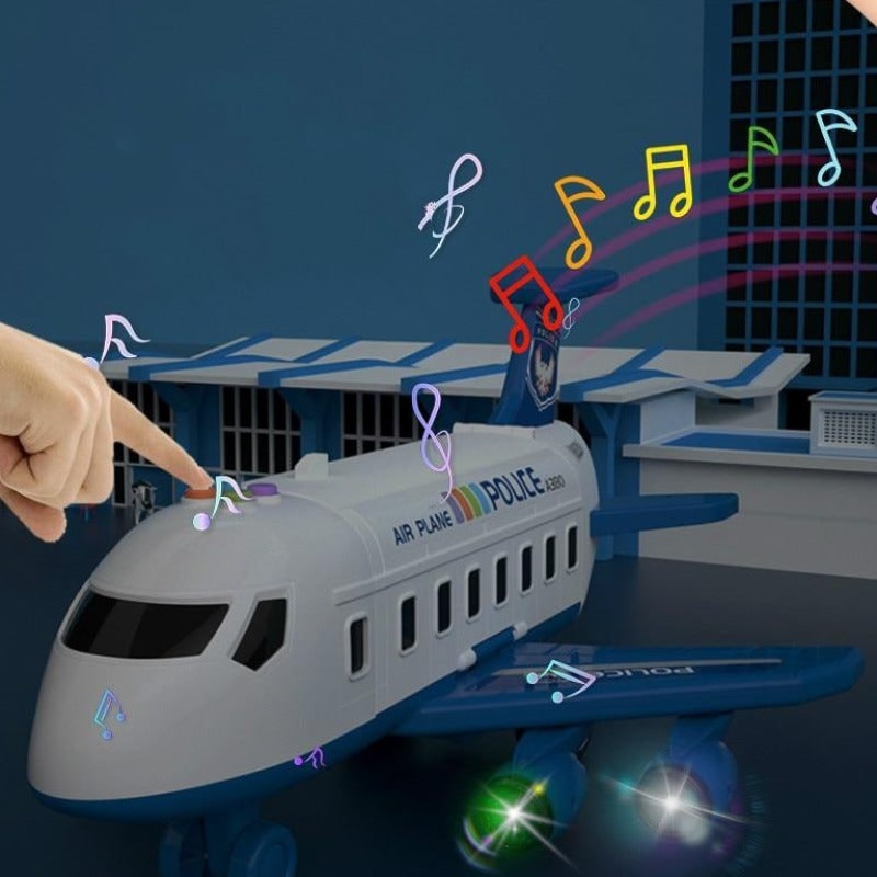 Colverro™ Toy Cargo Airplane Playset with Lights, Sounds and Die-Cast Cars
