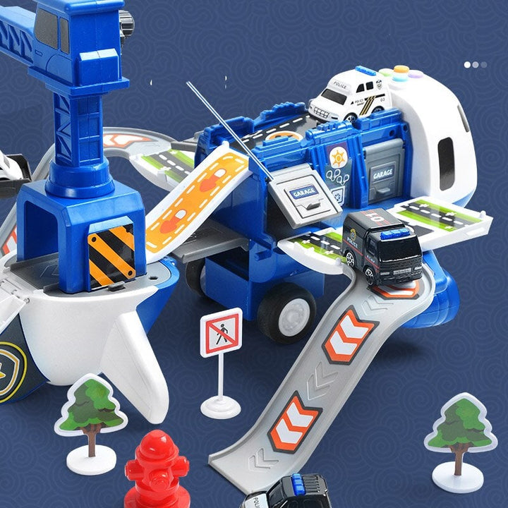 Colverro™ Toy Cargo Airplane Playset with Lights, Sounds and Die-Cast Cars
