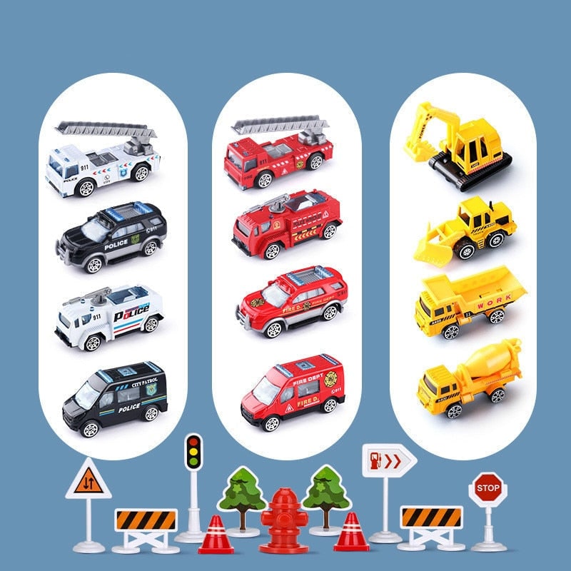Colverro™ Toy Cargo Airplane Playset with Lights, Sounds and Die-Cast Cars
