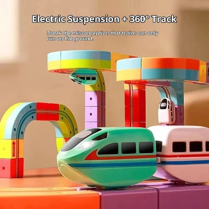 Colverro™ Electric Building Block Train Set with USB Rechargeable Train