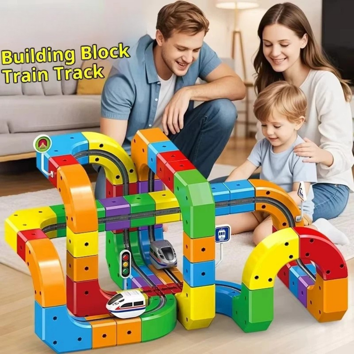 Colverro™ Electric Building Block Train Set with USB Rechargeable Train